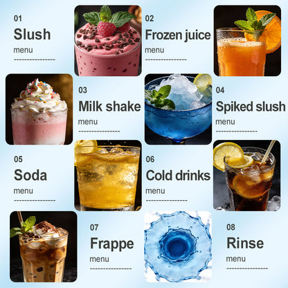 SPZK Slushie Machine No Ice Needed, Slushy Machine for Home, 88oz Frozen Drink Maker with 3 Preset Programs for Ice Slush, Snow Slush, Milkshake, Adjustable Hardness, LED Display, Self-Cleaning, Black