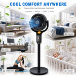 SPZK 8-Speed Air Circulator Fan with Remote Control – Black