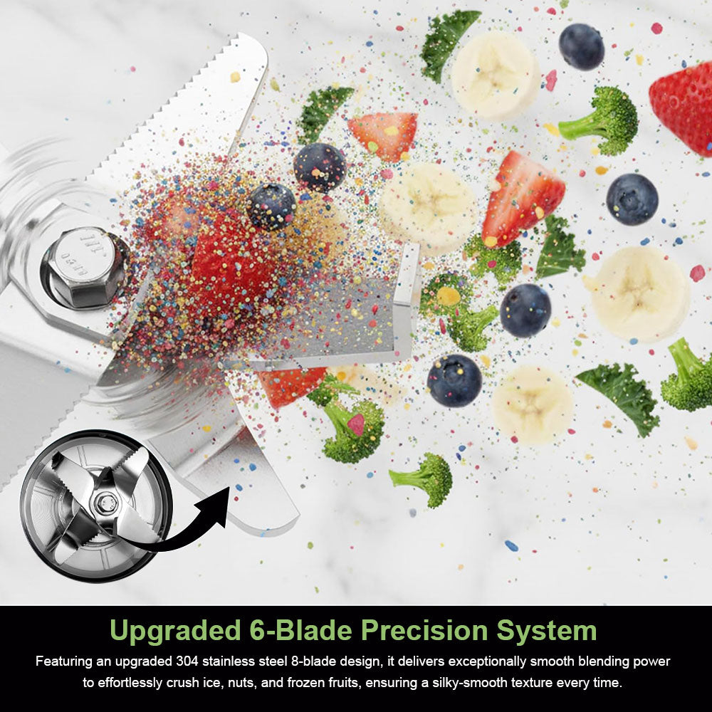 SPZTJK 2-in-1 blender with six functions and ninespeed settings, featuring a 3.0-liter cup and 800-milliliter grinding cup.