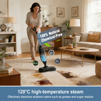 SPZTJK 2026 Steam Mop with Rotating Spin Pads & Steam Blaster Technology - 10-in-1 Heavy-Duty Scrubbing Mop, 3 Steam Modes, LED Headlights, Washable Pads