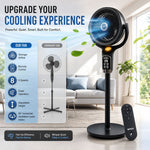 SPZK 8-Speed Air Circulator Fan with Remote Control – Black