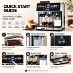 SPZK Espresso Machine with Grinder & Milk Frother | CM5703