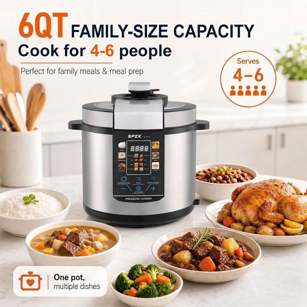 SPZK Digital Electric Pressure Cooker with Cooking Presets