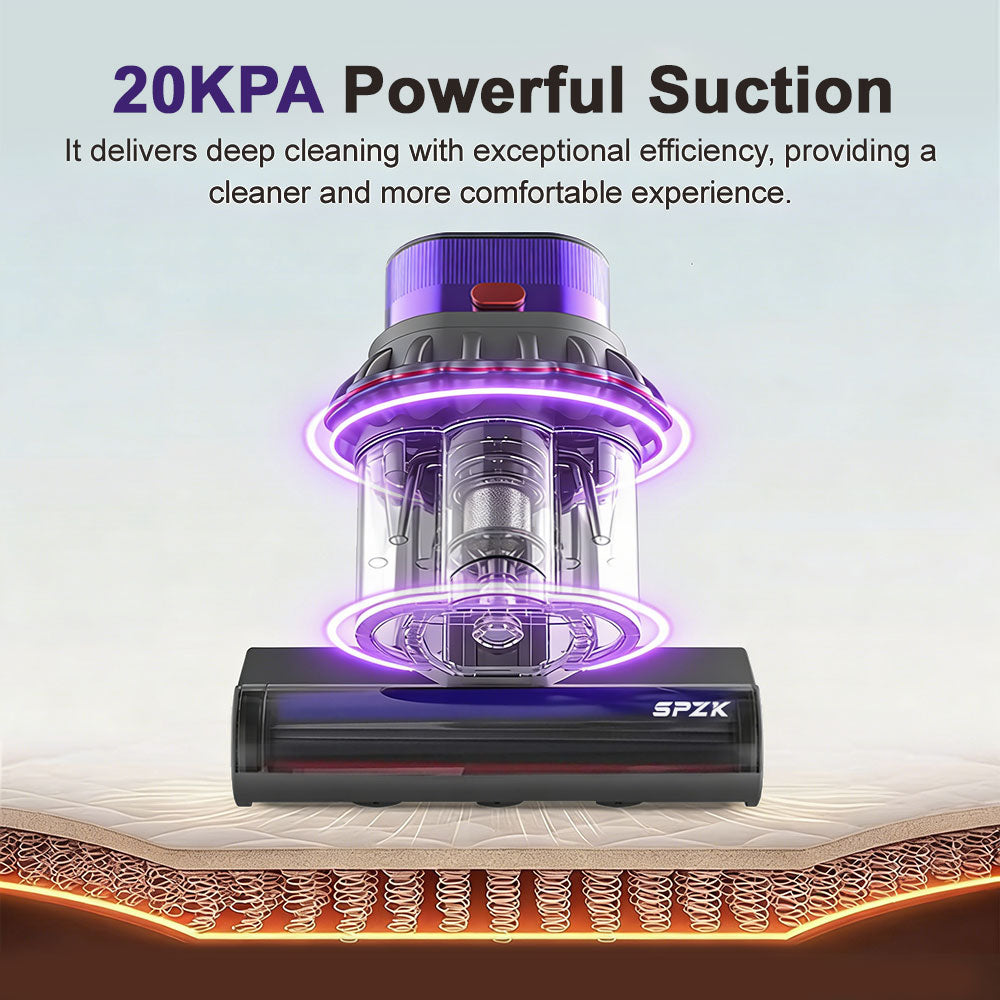 SPZTJK Upgraded Version Mattress Vacuum Cleaner, Mattress Cleaner Machine Deep Cleaner, 20Kpa Bed Vacuum Cleaner with UVC And Hot Air And High Heating