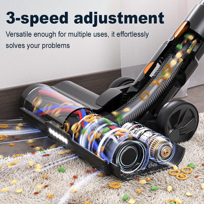 SPZTJK Cordless Vacuum Cleaner, 20Kpa Powerful Stick Vacuum with 45min Runtime, Anti-Tangle Vacuum Cleaners for Home, 50.72oz Dust Cup, Rechargeable Wireless Vacuum for Hardwood Floor Carpet Pet Hair