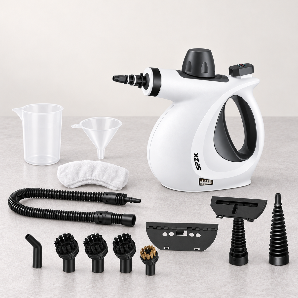 SPZK Compact Steam Cleaner with Cleaning Attachments