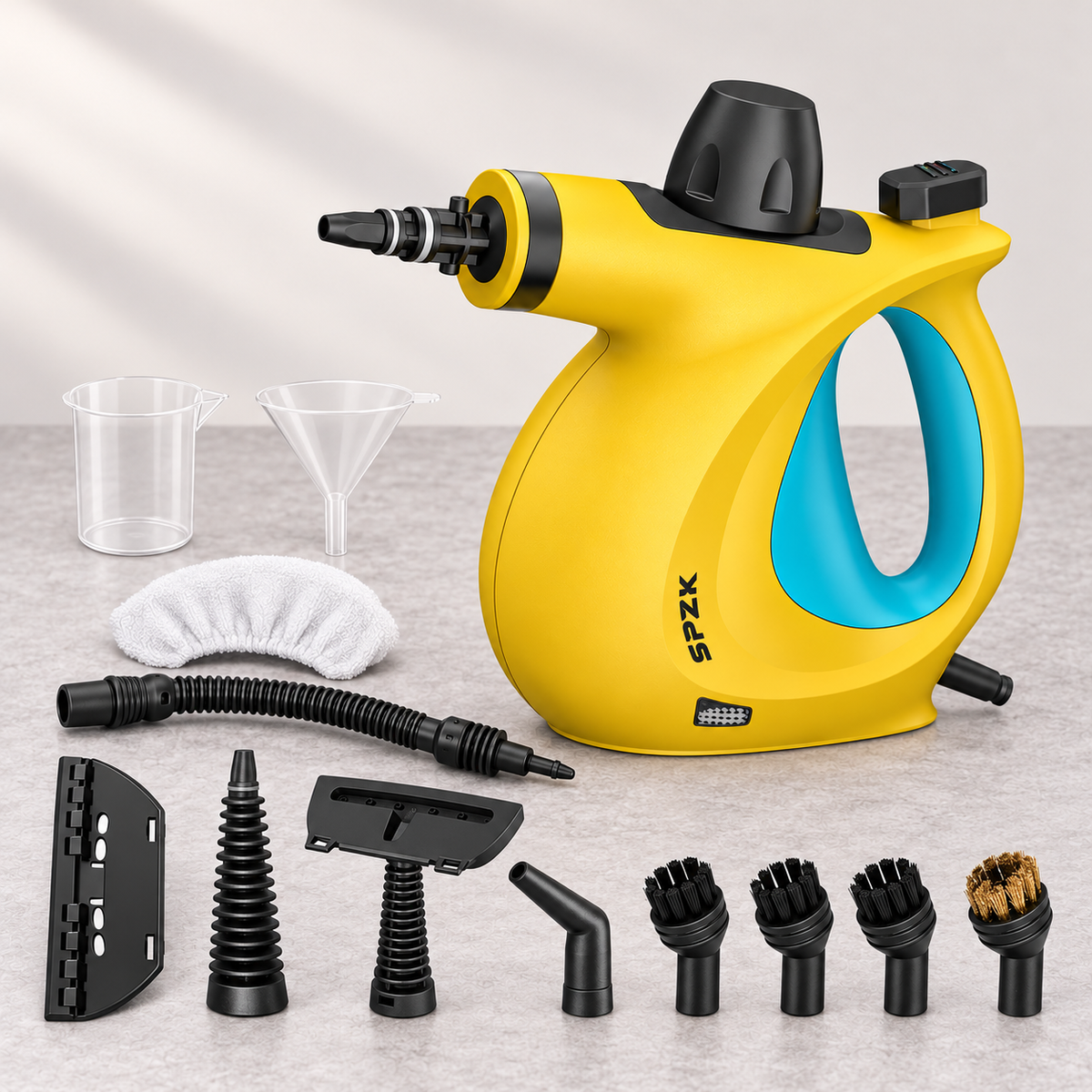 SPZK Compact Steam Cleaner with Cleaning Attachments