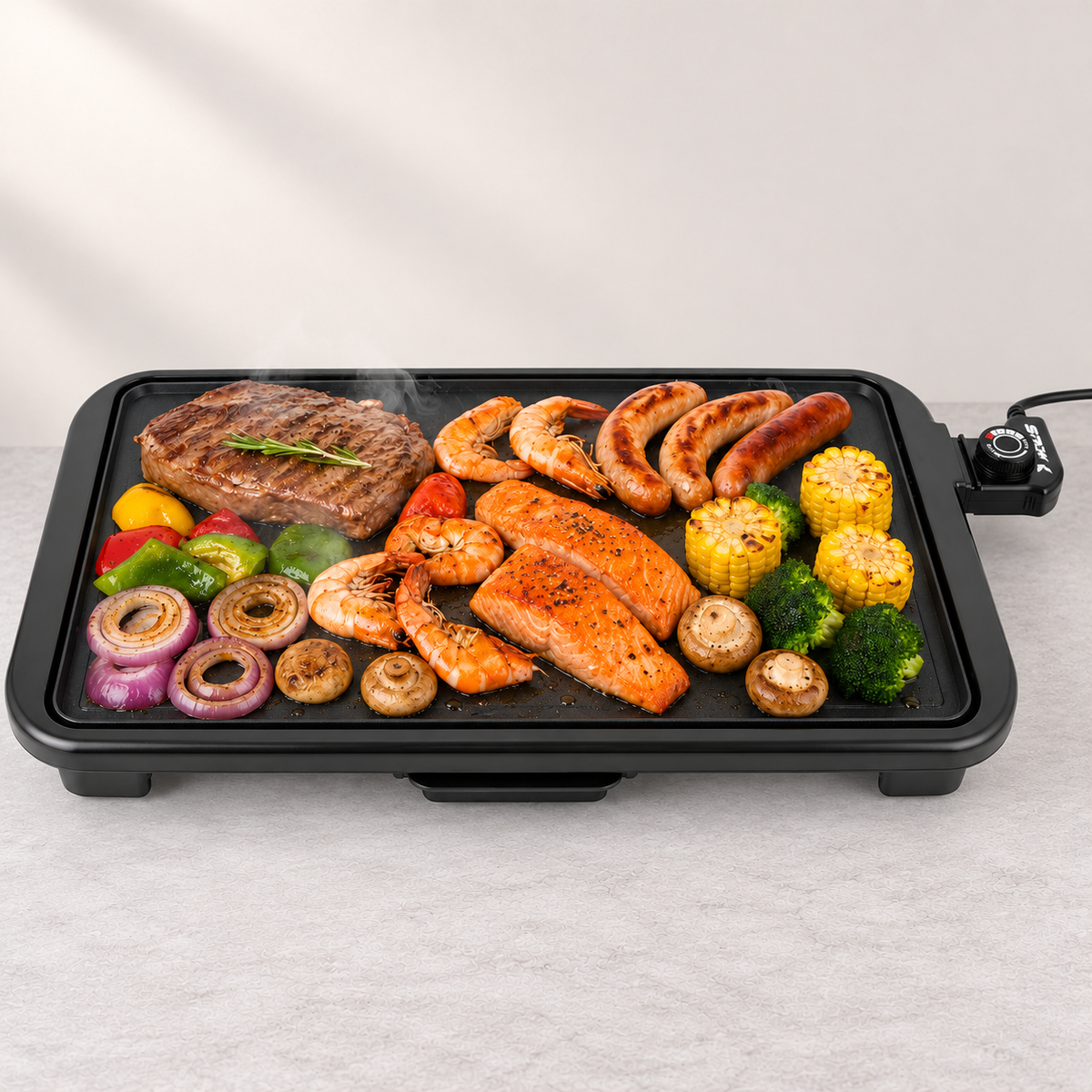 SPZK Electric Griddle with Adjustable Temperature Control