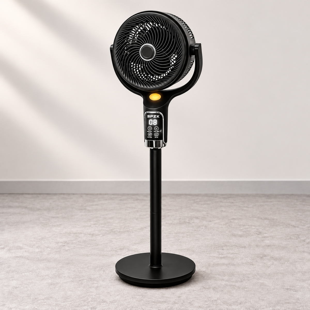 SPZK 8-Speed Air Circulator Fan with Remote Control – Black