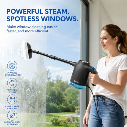 SPZK 2 In 1 Upright Steam Mop Handheld Steam Cleaning Machine, White/Gray Optional High Temperature Sterilizing Steamer with Extension Poles & Microfiber Pads, Multi-Attachment Steam Cleaner for Home Car RV Spring Clean Festive House Preparation