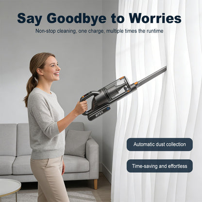 SPZTJK Cordless Vacuum Cleaner, 20Kpa Powerful Stick Vacuum with 45min Runtime, Anti-Tangle Vacuum Cleaners for Home, 50.72oz Dust Cup, Rechargeable Wireless Vacuum for Hardwood Floor Carpet Pet Hair