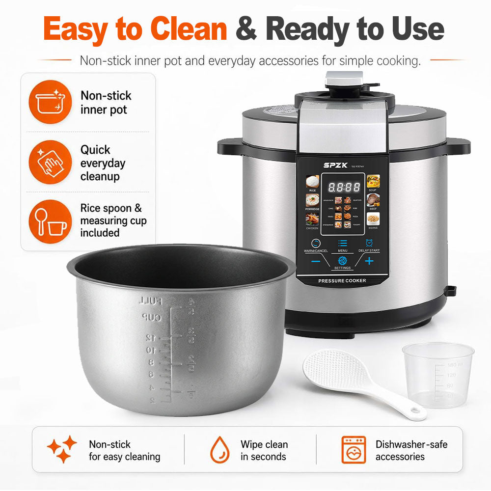 SPZK Digital Electric Pressure Cooker with Cooking Presets